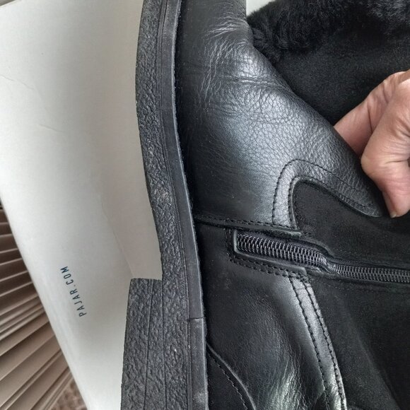 Pajar Karen Black Shearling Lined Boots Sz 38 US 7 - 7.5 - RUN LARGE - FITS SZ 8 - Picture 7 of 16